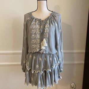 LoveShackFancy gray mini dress